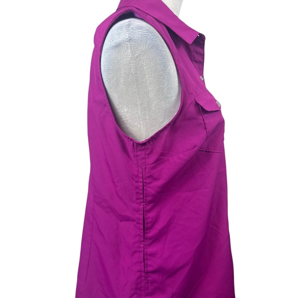 Eddie Bauer button down Sleeveless top Vented on side size medium - Picture 6 of 11
